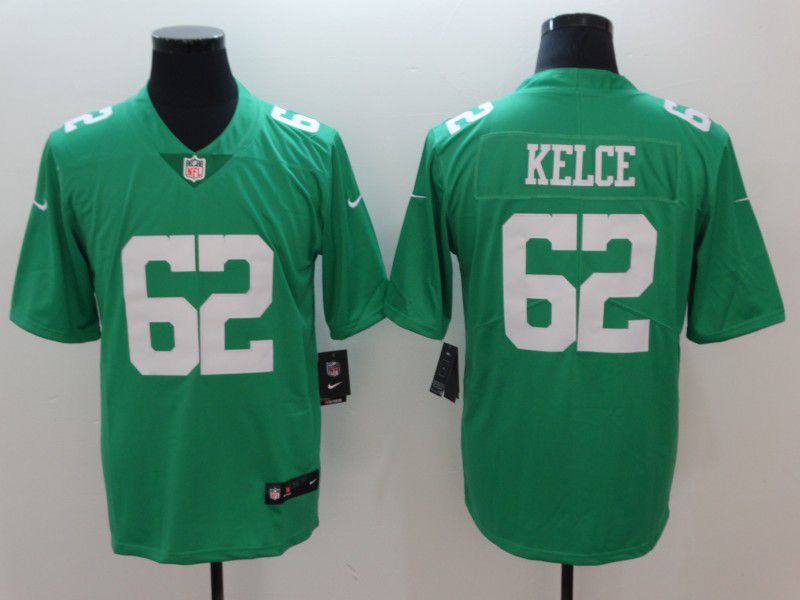 Men Philadelphia Eagles #62 Kelce Green Nike Vapor Untouchable Limited  NFL Jersey